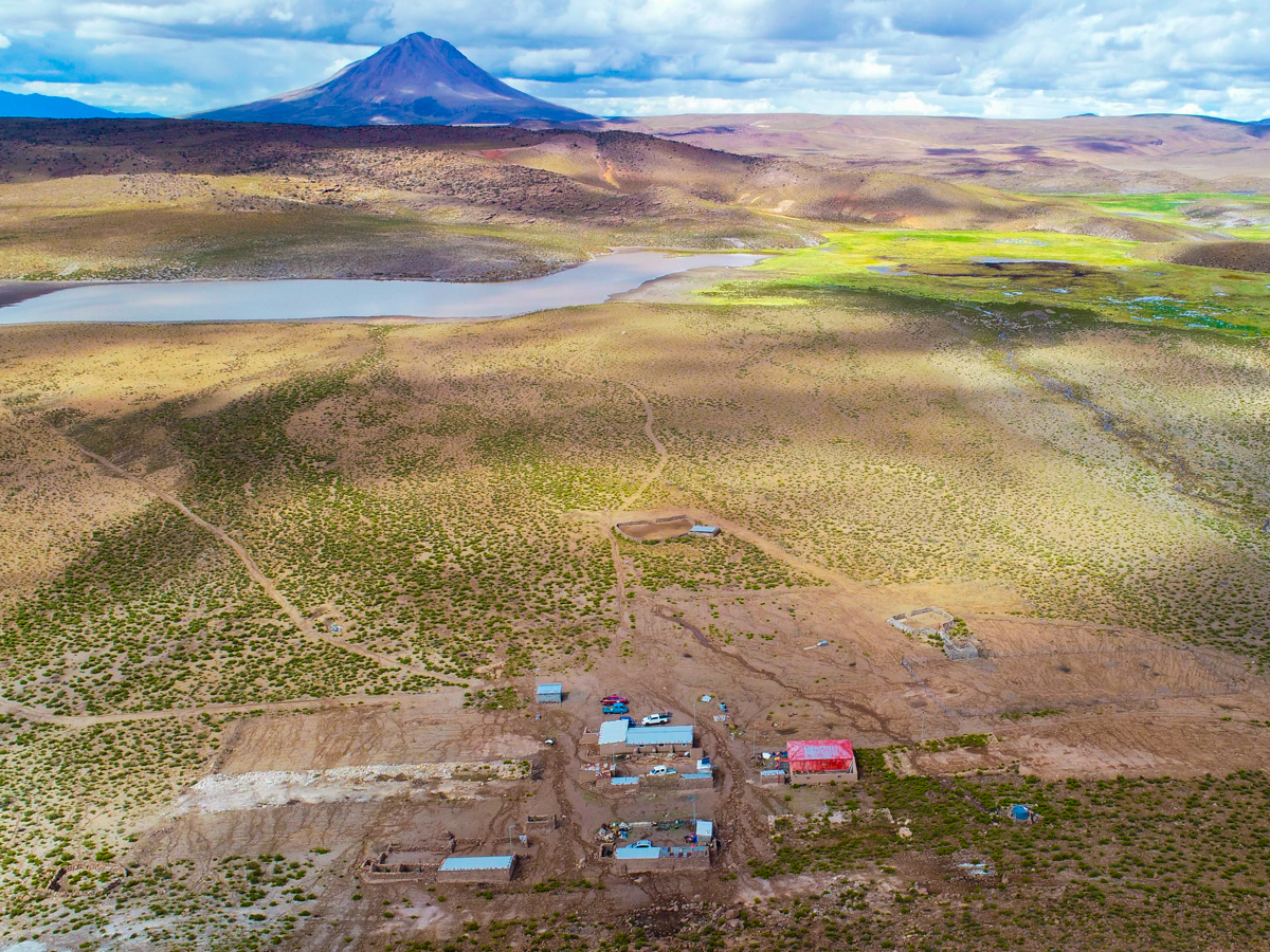 Fotografía aérea panorámica, Lupe, comuna de Colchane